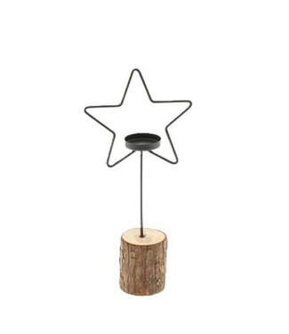 4A Kerst Theelichthouder ster d15*33cm ( x 4 )