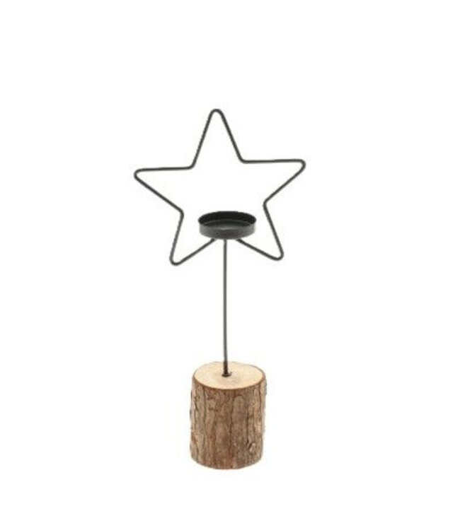 Kerst Theelichthouder ster d15*33cm ( x 4 )