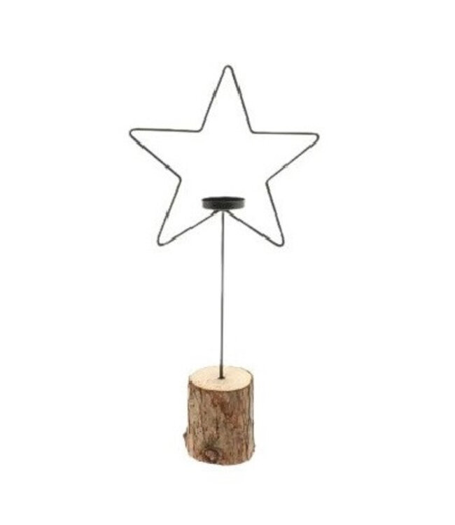 Kerst Theelichthouder ster d22*47cm ( x 4 )
