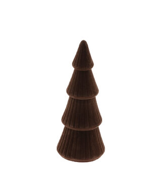 4A Kerst Deco boom flock d10*25cm ( x 12 )