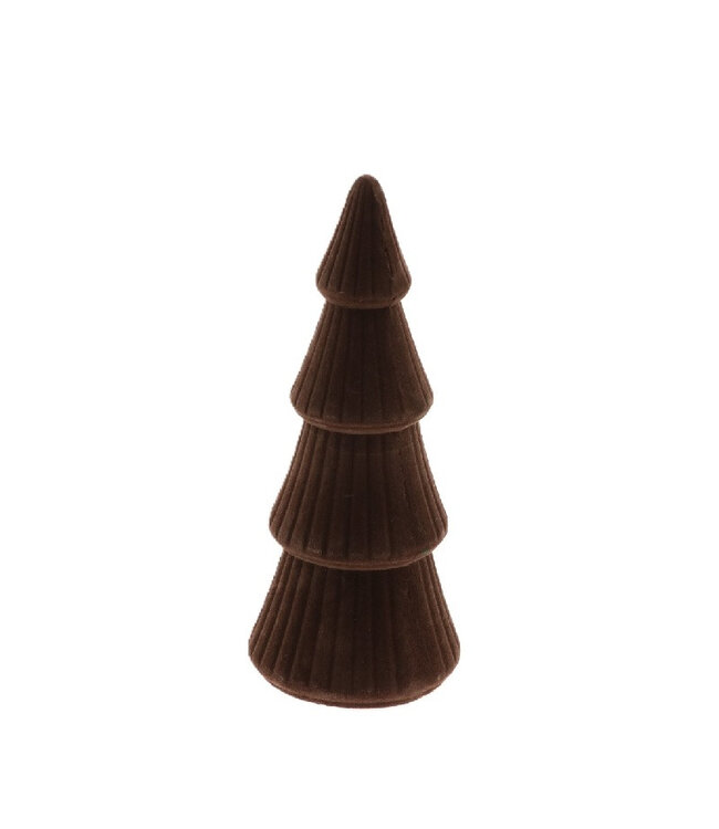 Kerst Deco boom flock d10*25cm ( x 12 )