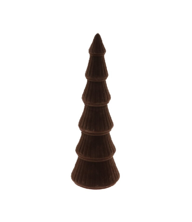 Kerst Deco boom flock d11*35cm ( x 6 )