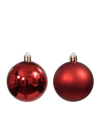 4A Kerstbal Bal kunststof  60mm x9 ( x 1 )