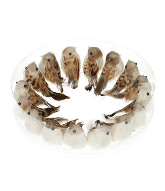 4A Herfst Vogel/draad  9cm ( x 16 )