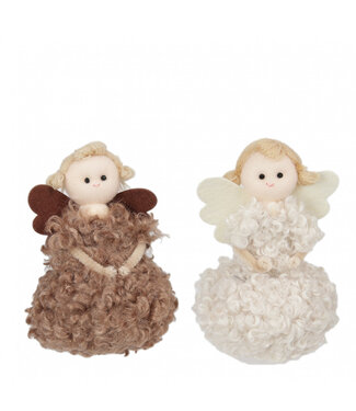 4A Kerst Deco engel 8.5*12cm ass. ( x 2 )