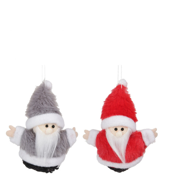 Kerst Hanger kerstman 10cm ass. ( x 2 )