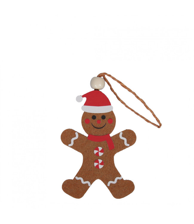 Kerst Hanger peperkoek pop 8cm ( x 4 )