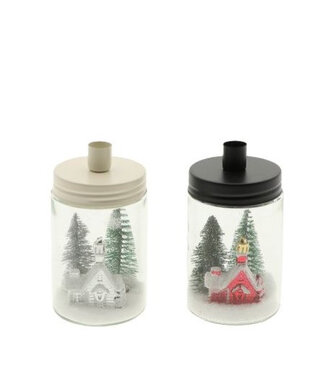 4A Kerst Kandelaar boom d09.5*16.5cm ( x 8 )