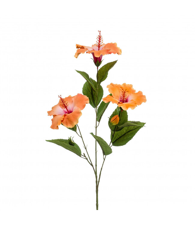 Kunstbloemen Hibiscus 82cm ( x 3 )