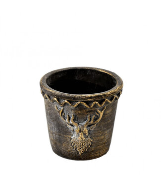 4A Kerst Keramiek Rendier pot d13*12cm ( x 8 )