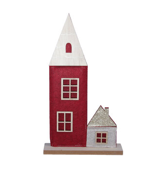 4A Kerst Deco kerk 20*35cm ( x 6 )