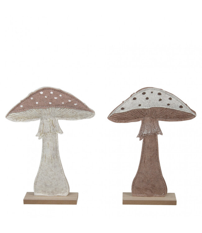 Herfst Deco paddenstoel 16*4*21.5cm ass. ( x 6 )