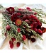 Bouquet of dried flowers Zoeij | Height ± 60 centimetres | With red, dark pink and natural dried flowers | Available to order per bunch