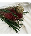Dried Flower Bouquet Elora | Height ± 40 centimetres | With red, gold-coloured and green dried flowers | Available to order per bunch