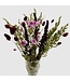 Boeket droogbloemen Ruby | Hoogte ± 50 centimeter | Met roze en rode droogbloemen | Per bos te bestellen