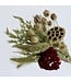 Boeket droogbloemen Nathalie | Hoogte ± 40 centimeter | Met rode, goudkleurige en naturel groene droogbloemen | Per bos te bestellen