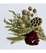 Bouquet of dried flowers Nathalie | Height ± 40 centimetres | With red, gold-coloured and natural green dried flowers | Available to order per bunch