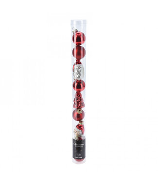4A Kerstbal Bal deco  30mm x9 ass. ( x 1 )