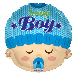 4A Party! Ballon „Baby Boy“ | Farbe: Blau | Durchmesser 45 Zentimeter | Pro 10 Ballons