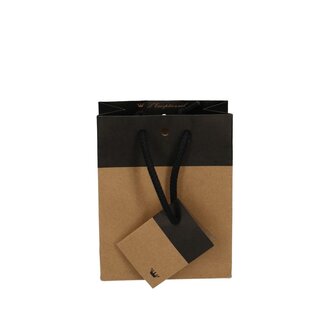 4A Zweifarbige Geschenktaschen | Farbe: Schwarz | Länge 6 Zentimeter | Breite 11 Zentimeter | Höhe 14 Zentimeter | Pro 20 Taschen