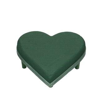 4A Green Oasis Floral Foam Heart Ecobase | Width 29 centimetres | Length 30 centimetres | Height 4.5 centimetres | Per 2 pieces