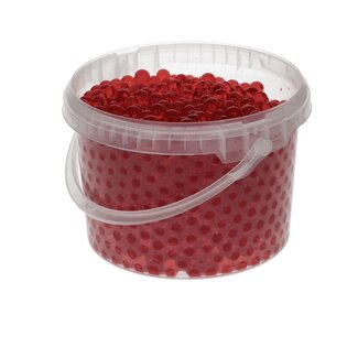 4A Garnering Decogel Perlen | Farbe: Rot | Durchmesser 9 Millimeter | Inhalt 2,5 Liter | Pro Stück