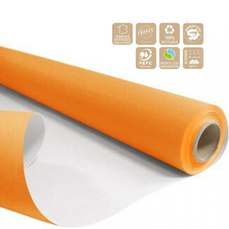 4A Papier op rol | Kleur: Oranje | Breedte 80 centimeter | Lengte 40 meter | 60 gram/m2 | Per rol