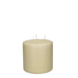 4A Pillar Candle with 3 Wicks | Colour: Ivory | Diameter 15 centimetres | Height 15 centimetres | Per 2 candles