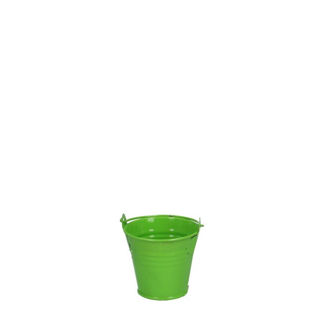 Zinc Bucket Flowerpot Plant Pot | Colour: Apple Green | Diameter 6 centimetres | Height 5 centimetres | Per 10 buckets