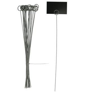 4A Floristry Metal Card Holder | Colour: Silver | Length: 40 centimetres | Per 25 card holders