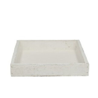 4A Wooden Tray | Colour: Natural White | Diameter 20 centimetres | Height 3.5 centimetres | Per 4 trays