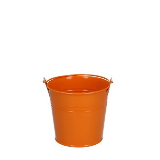 4A Zinc Bucket Flowerpot Plant Pot | Colour: Orange | Diameter 10 centimetres | Height 9 centimetres | Per 10 buckets