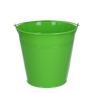 4A Zinken Emmertje Bloempot Plantenpot | Kleur: Appelgroen | Diameter 16 centimeter | Hoogte 15 centimeter | Per 10 emmertjes