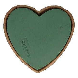 4A Green Oasis Floral Foam Heart Biolit | Width 25.5 centimetres | Length 28 centimetres | Height 4 centimetres | Per 4 pieces
