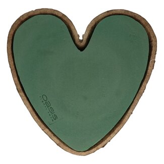 4A Green Oasis Floral Foam Heart Biolit | Width 33 centimetres | Length 34 centimetres | Height 5.5 centimetres | Per 2 pieces