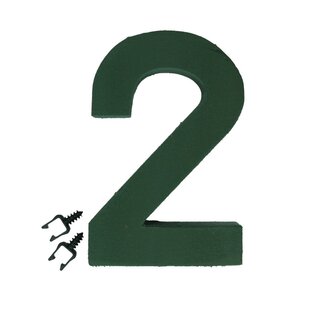 4A Groen Oasis Steekschuim cijfer 2 | Hoogte 31 centimeter | Per stuk