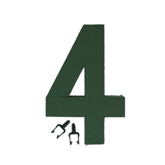4A Groen Oasis Steekschuim cijfer 4 | Hoogte 31 centimeter | Per stuk