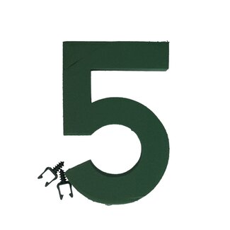 4A Groen Oasis Steekschuim cijfer 5 | Hoogte 31 centimeter | Per stuk