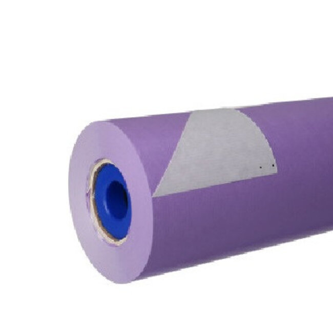 Paper on roll | Colour: Lilac | Width 25 centimetres | 50 grams/m2 | Weight 1.25 kilos | Per roll