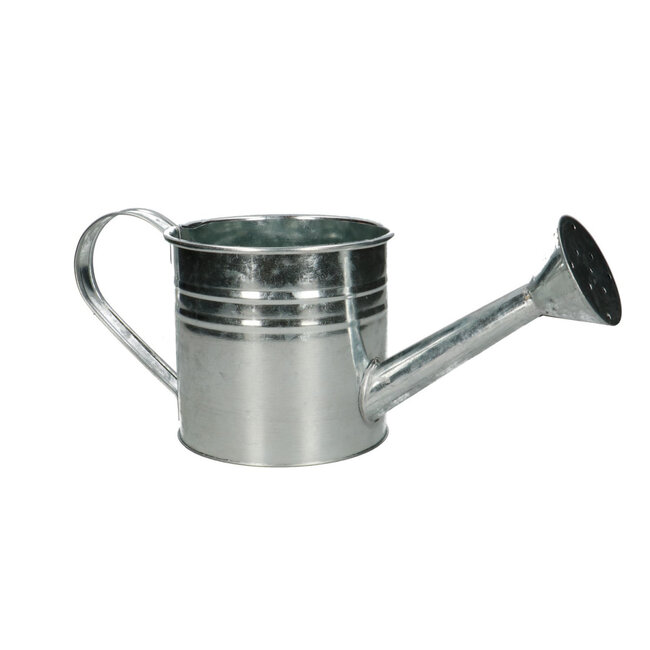 Zinc Watering Can | Colour: Silver | Diameter 12.5 centimetres | Height 12 centimetres | Per 4 cans