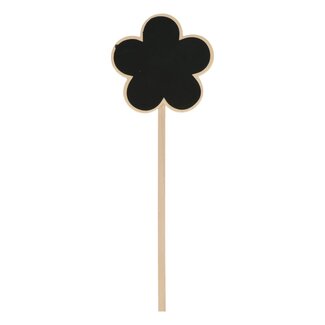 4A Floristry Wooden Plant Label Flower | Colour: Black | Diameter 9 centimetres | Length 40 centimetres | Per 10 plant labels