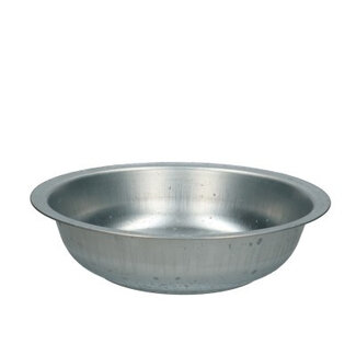 4A Zinc Bowl Flowerpot Plant Pot | Colour: Silver | Diameter 28 centimetres | Height 6.5 centimetres | Per 10 bowls