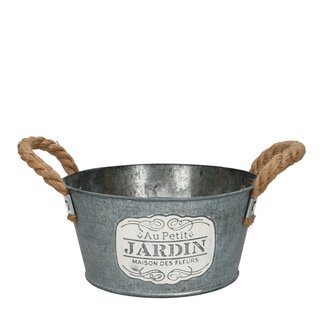 4A Zinc Tray Flowerpot Plant Pot “Roy” | Colour: Grey | Diameter 18 centimetres | Height 9 centimetres | Per 10 trays