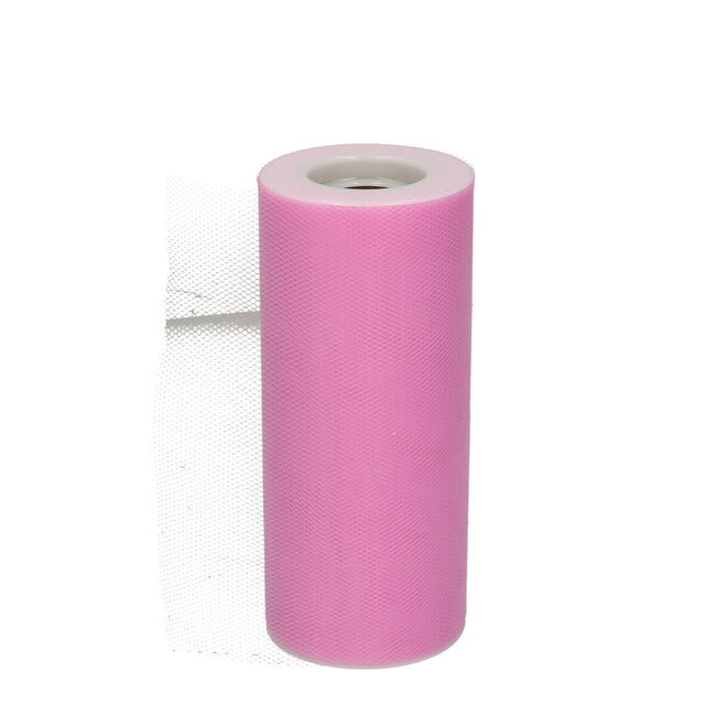 Pink Tulle Ribbon | Width 150 millimetres | Length 23 metres | Available per piece