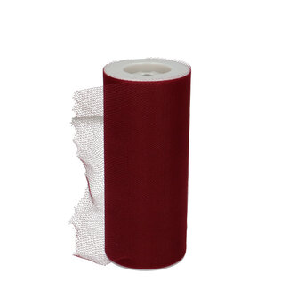 4A Bordeaux Red Tulle Ribbon | Width 150 millimetres | Length 23 metres | Per piece