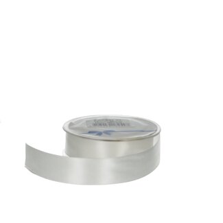 4A Naturelle wit Satijnen Lint | Breedte 25 millimeter | Lengte 25 meter | Per stuk