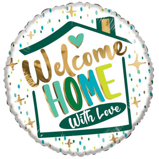 4A Party! Ballon Eco “Welcome home” | Kleur: Gemengde Kleuren | Diameter 45 centimeter | Per 10 ballonnen