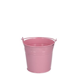 4A Zinken Emmertje Bloempot Plantenpot | Kleur: Roze | Diameter 10 centimeter | Hoogte 9 centimeter | Per 10 emmertjes
