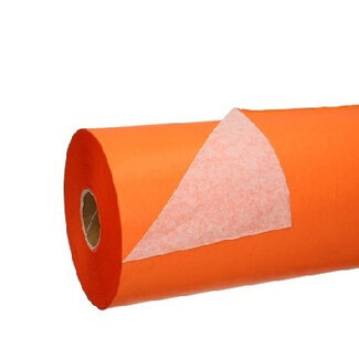 4A Papier op rol | Kleur: Oranje | Breedte 25 centimeter | 50 gram/m2 | Gewicht 1.25 kilo | Per rol