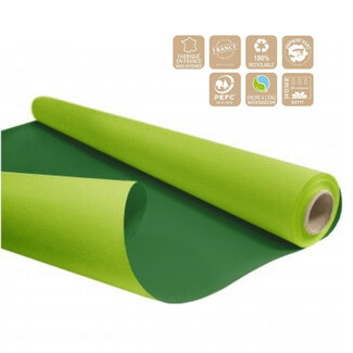 4A Tweezijdig Papier op rol “Duo” | Kleur: Groen | Breedte 80 centimeter | Lengte 40 meter | Per rol